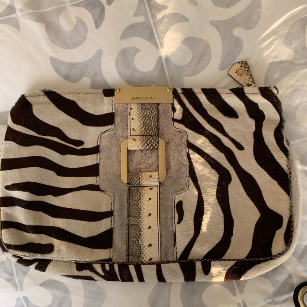 Jimmy Choo Zebra clutch